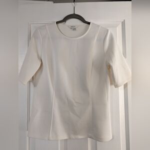 Banana Republic Cream Short Sleeve Top